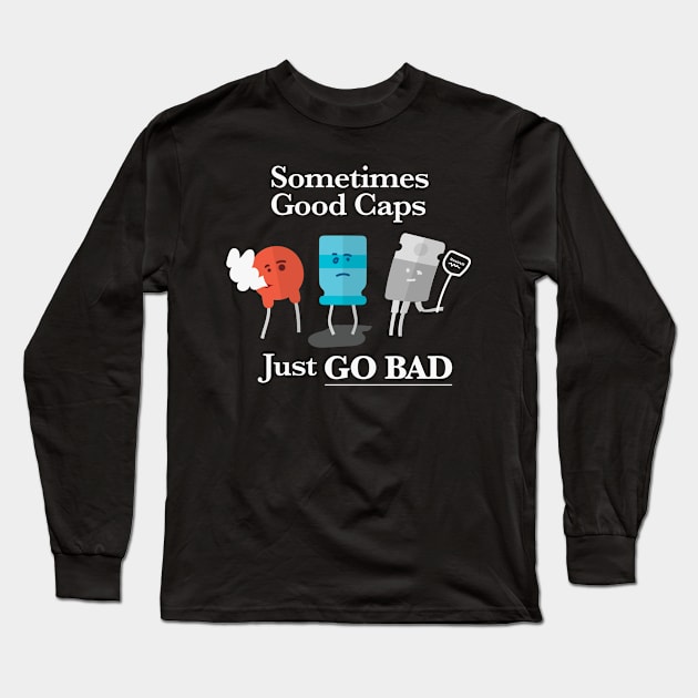 Retro Computing - When Caps Go Bad Long Sleeve T-Shirt by Clawmarks